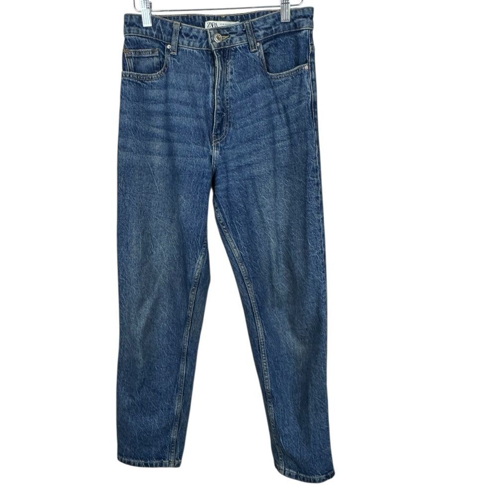 Zara high rise straight leg jeans sz 6